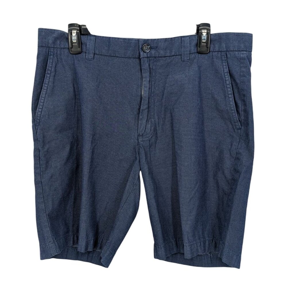 Chino Shorts Preppy Minimalist Casual Summer Classic Tailored Flat Front Size 36